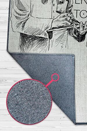 Homshtag Sağlığın İçin Dokuma Tabanlı Yıkanabilir Kaymaz Doktor Halısı