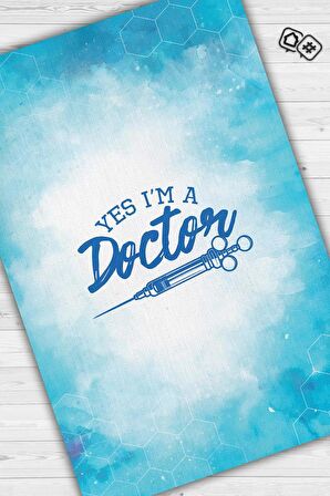 Homshtag Ben Doktorum Dokuma Tabanlı Yıkanabilir Kaymaz Doktor Halısı