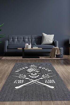 Homshtag Yüzdeyüz Bitki Dokuma Tabanlı Yıkanabilir Kaymaz Vegan Halısı