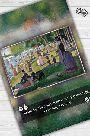 Homshtag Bir Pazar Günü Seurat Dokuma Tabanlı Yıkanabilir Kaymaz Sanat Sever Halısı