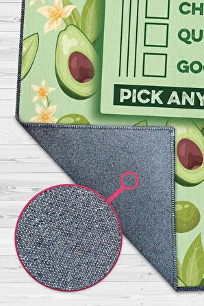 Homshtag İkisini Seç Dokuma Tabanlı Yıkanabilir Kaymaz Diyetisyen Halısı