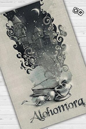 Homshtag Alohomora Dokuma Tabanlı Yıkanabilir Kaymaz Harry Potter Film Halısı