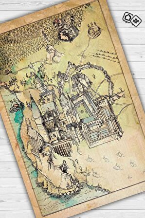 Homshtag Hogwarts Haritası  Dokuma Tabanlı Yıkanabilir Kaymaz Harry Potter Film Halısı