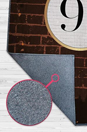 Homshtag Durak Dokuma Tabanlı Yıkanabilir Kaymaz Harry Potter Film Halısı