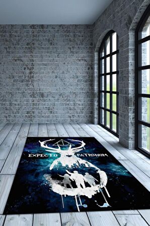 Homshtag Expecto Dokuma Tabanlı Yıkanabilir Kaymaz Harry Potter Film Halısı