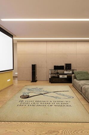 Homshtag Hikmetin Yolu Dokuma Tabanlı Yıkanabilir Kaymaz Yüzüklerin Efendisi Film Halısı