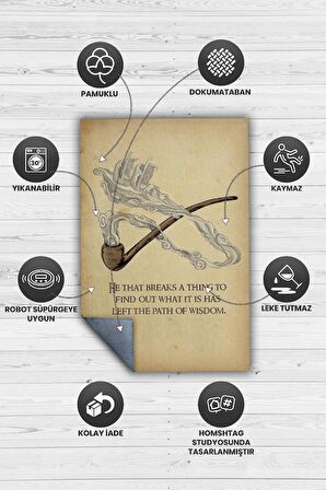 Homshtag Hikmetin Yolu Dokuma Tabanlı Yıkanabilir Kaymaz Yüzüklerin Efendisi Film Halısı