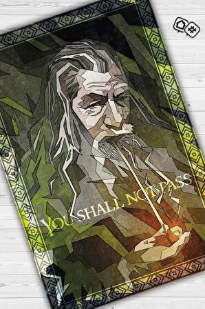 Homshtag Geçiş Yok Dokuma Tabanlı Yıkanabilir Kaymaz Yüzüklerin Efendisi Film Halısı