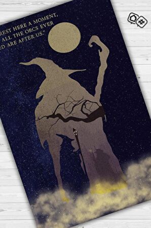 Homshtag Gandalf Dokuma Tabanlı Yıkanabilir Kaymaz Yüzüklerin Efendisi Film Halısı