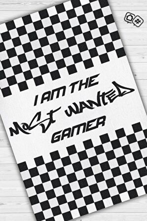 Homshtag Aranan Oyuncu Dokuma Tabanlı Yıkanabilir Kaymaz Gamer Halısı