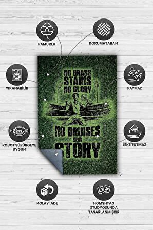 Homshtag Sahadaki Zafer Dokuma Tabanlı Yıkanabilir Kaymaz Gamer Halısı