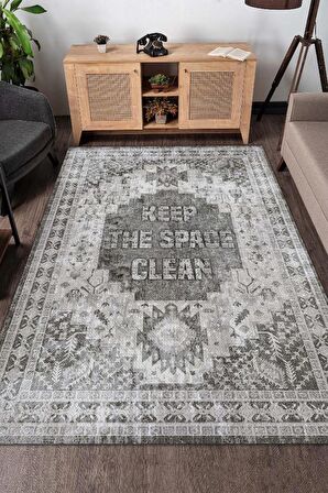 Homshtag Alanı Temiz Tut Pamuklu Dokuma Tabanlı Yıkanabilir Kaymaz Dekoratif Ev Aile Halısı