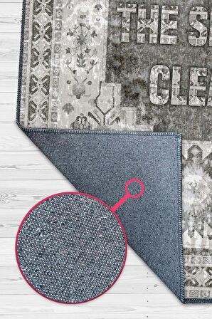 Homshtag Alanı Temiz Tut Pamuklu Dokuma Tabanlı Yıkanabilir Kaymaz Dekoratif Ev Aile Halısı