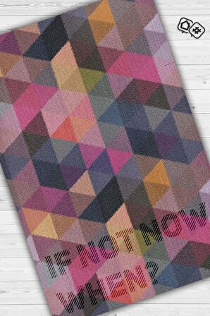 Homshtag Şimdi Değilse Ne Zaman Pamuklu Dokuma Tabanlı Yıkanabilir Kaymaz Dekoratif Ev Halısı