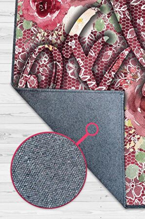 Homshtag Relax Pamuklu Dokuma Tabanlı Yıkanabilir Kaymaz Dekoratif Ev Halısı