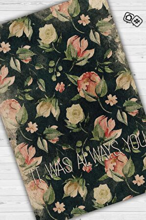 Homshtag Her Zaman Sen Oldun Dokuma Tabanlı Yıkanabilir Kaymaz Dekoratif Ev Halısı