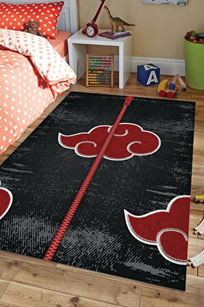 Homshtag Akatsuki Dokuma Tabanlı Yıkanabilir Kaymaz Anime Severler Halısı