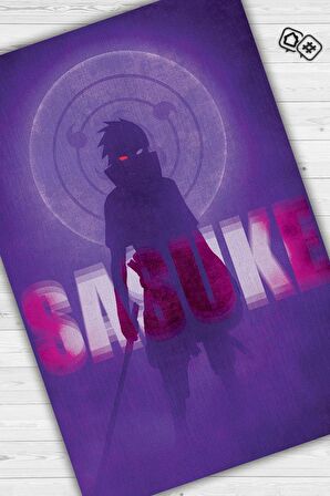 Homshtag Sasuke Dokuma Tabanlı Yıkanabilir Kaymaz Anime Severler Halısı