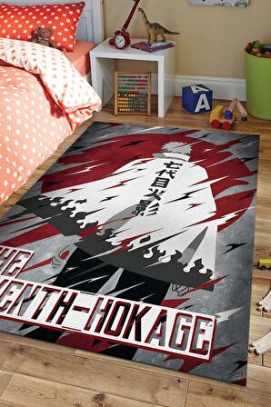 Homshtag Yedinci Hokage Oldum Dokuma Tabanlı Yıkanabilir Kaymaz Anime Severler Halısı