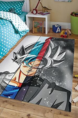 Homshtag Gohan Dokuma Tabanlı Yıkanabilir Kaymaz Anime Severler Halısı