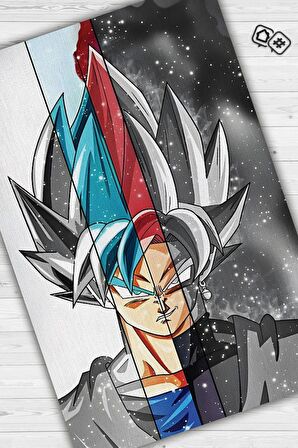 Homshtag Gohan Dokuma Tabanlı Yıkanabilir Kaymaz Anime Severler Halısı