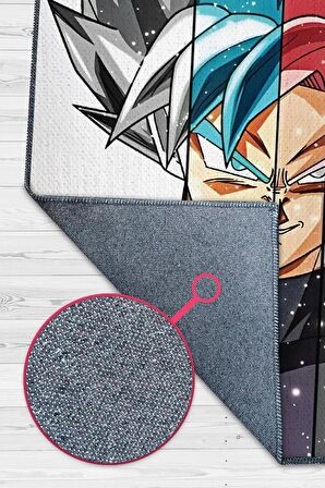 Homshtag Gohan Dokuma Tabanlı Yıkanabilir Kaymaz Anime Severler Halısı