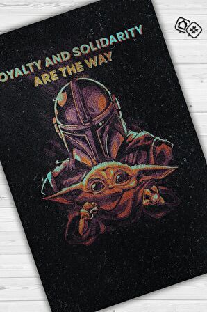 Homshtag Bizim Yolumuz Sadakat Dokuma Tabanlı Yıkanabilir Kaymaz Yüzüklerin Star Wars Halısı