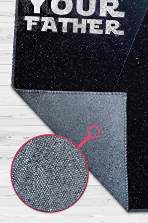 Homshtag Ben Senin Babanım Dokuma Tabanlı Yıkanabilir Kaymaz Star Wars Film Halısı