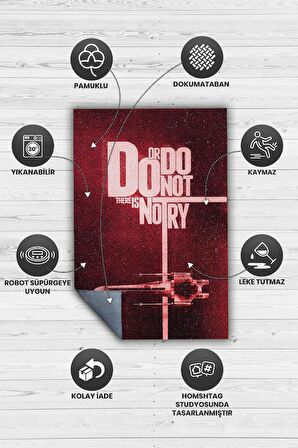 Homshtag Yap Ya Da Yapma Dokuma Tabanlı Yıkanabilir Kaymaz Star Wars Film Halısı