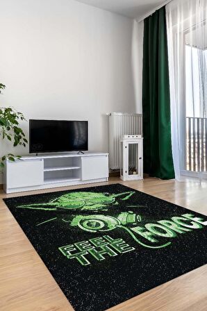 Homshtag Gücü Hisset Dokuma Tabanlı Yıkanabilir Kaymaz Star Wars Film Halısı