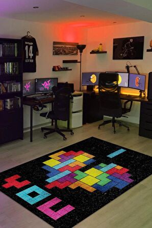 Homshtag Seni Seviyorum Dokuma Tabanlı Yıkanabilir Kaymaz Gamer Halısı