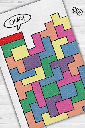 Homshtag Olamaz Dokuma Tabanlı Yıkanabilir Kaymaz Gamer Halısı