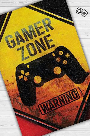 Homshtag Uyarı Oyun Alanı Dokuma Tabanlı Yıkanabilir Kaymaz Gamer Halısı