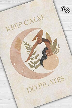 Homshtag Sakin Ol Pilates Yap Pamuklu Dokuma Tabanlı Yıkanabilir Kaymaz Dekoratif Halı