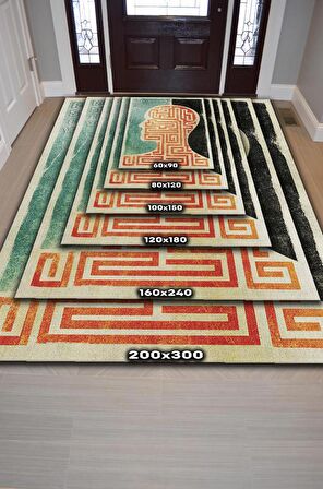 Homshtag Psikolog Yolu Gösterir Pamuklu Dokuma Tabanlı Yıkanabilir Kaymaz Dekoratif Halı