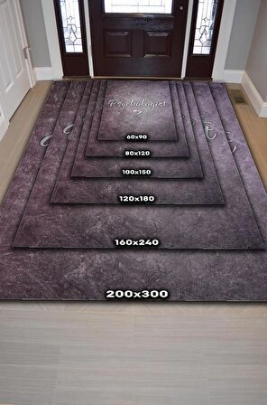 Homshtag Psikolog Pamuklu Dokuma Tabanlı Yıkanabilir Kaymaz Dekoratif Halı