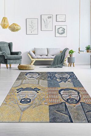 Homshtag Dönüşüm Tabanlı Yıkanabilir Breaking Bad Halısı