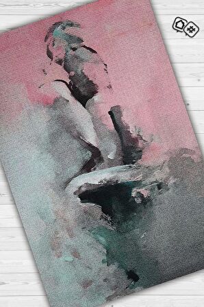 Homshtag Aşkın Ruhu Dokuma Tabanlı Yıkanabilir Dekoratif Ev Halısı