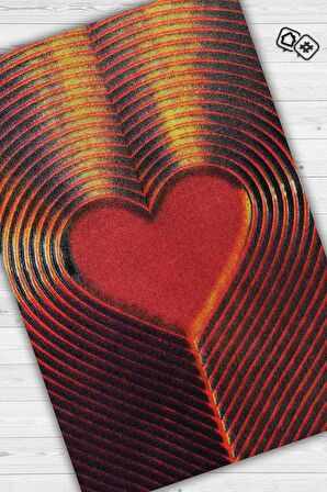 Homshtag Kalbin Ritmi Dokuma Tabanlı Yıkanabilir Dekoratif Ev Halısı