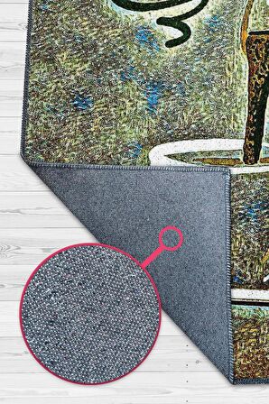 Homshtag Günaydın Pamuklu Dokuma Tabanlı Yıkanabilir Dekoratif Halı