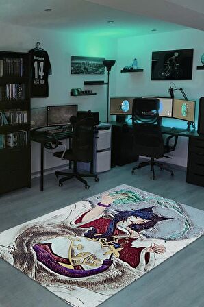 Homshtag Ahri Dokuma Tabanlı Yıkanabilir Gamer Halısı