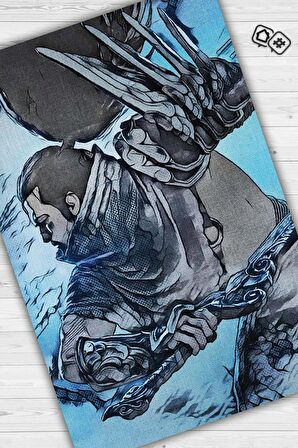 Homshtag Yasuo Dokuma Tabanlı Yıkanabilir Gamer Halısı