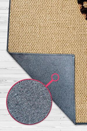 Homshtag Kelebek Kanadı Dokuma Tabanlı Yıkanabilir Dekoratif Halı