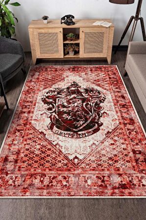 Homshtag Gryffindor Dokuma Tabanlı Yıkanabilir Kaymaz Haryy Potter Film Halısı