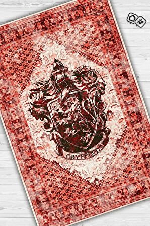 Homshtag Gryffindor Dokuma Tabanlı Yıkanabilir Kaymaz Haryy Potter Film Halısı