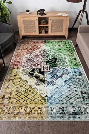 Homshtag Hogwarts Binaları Dokuma Tabanlı Yıkanabilir Kaymaz Haryy Potter Film Halısı