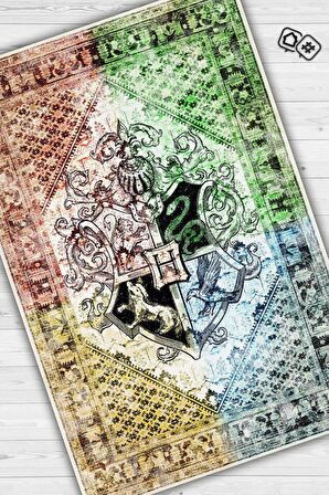 Homshtag Hogwarts Binaları Dokuma Tabanlı Yıkanabilir Kaymaz Haryy Potter Film Halısı