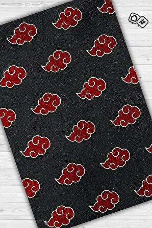 Homshtag Akatsuki Clan Dokuma Tabanlı Yıkanabilir Kaymaz Anime Severler Halısı