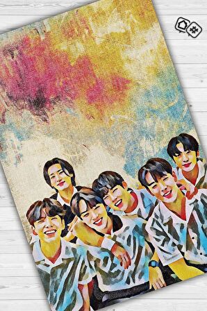 Homshtag Monsta X Pamuklu Dokuma Tabanlı Yıkanabilir Dekoratif Halı
