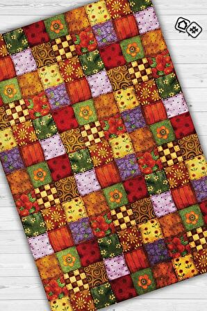 Homshtag Mutfaktaki Bahar Pamuklu Dokuma Tabanlı Yıkanabilir Kaymaz Dekoratif Mutfak Halısı